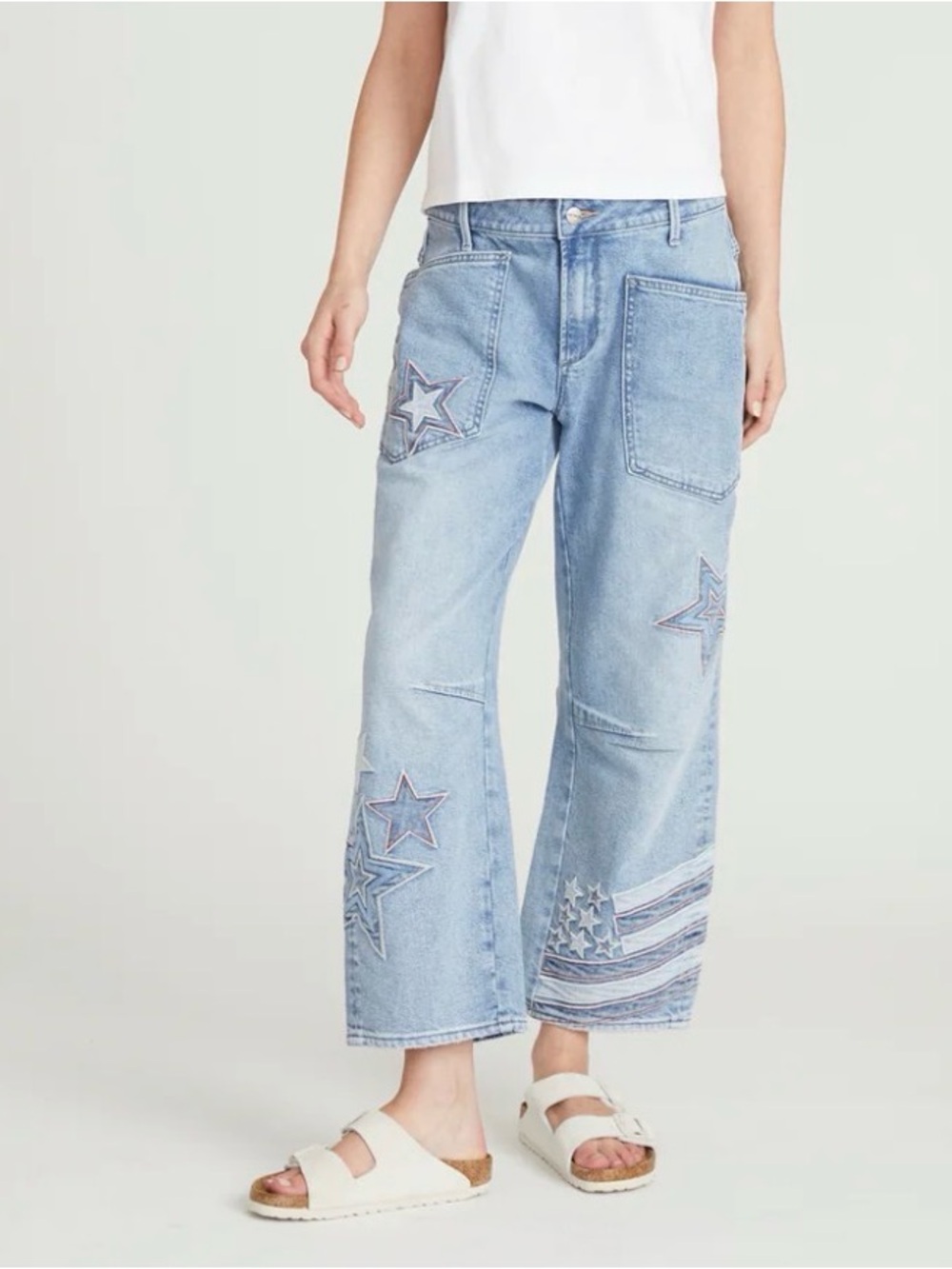 Driftwood Driftwood
Women's Barbara Patriotic Patchwork Wide-Leg Jeans 29
